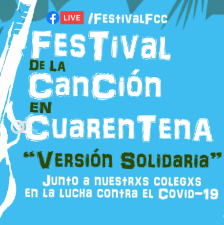 Afiche del Festival de la Canción en Cuarentena - FCC