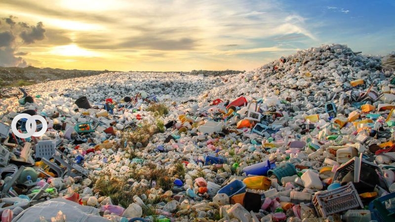 Vista desde una isla de plástico en el Pacífico (ONG Ocean Society)