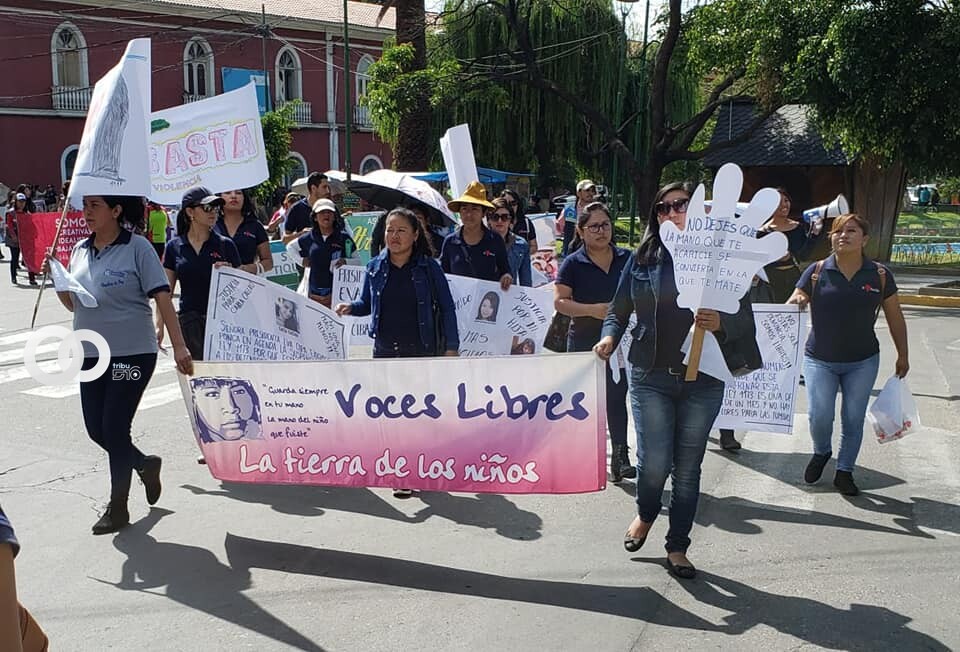 Marcha contra la violencia a las mujeres, en enero de 2020. FOTO: Voces Libres