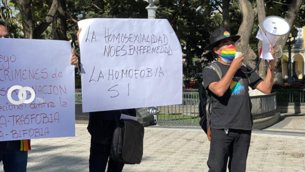 Colectivo LGBT pide políticas y que se resuelvan crímenes de odio en Bolivia. Foto: Alejandro Orellana