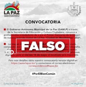 imagen: Gobierno Autónomo Municipal de La Paz