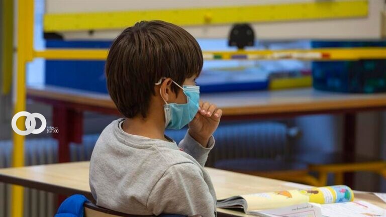 Un niño porta mascarilla en el centro escolar | EFE