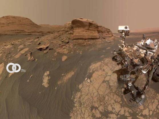 La instantánea muestra una superficie que, además de ser obtejo de estudio, es el hogar del dispositivo (NASA)