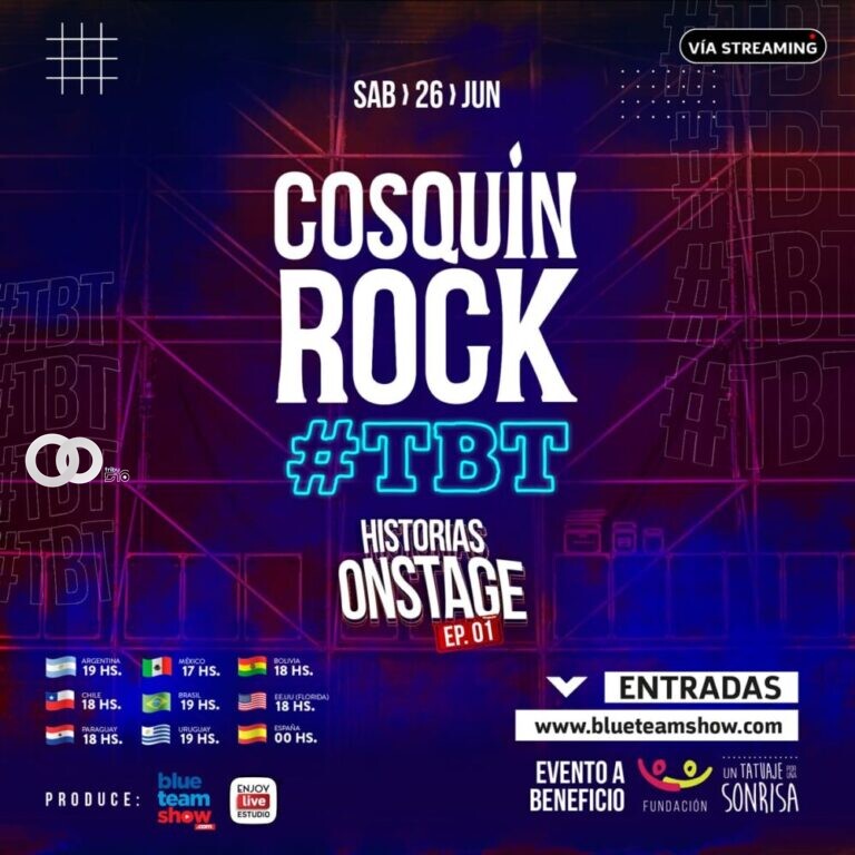 Cosquin rock historias onstage, bajo la producción de blue team y enjoy live estudio