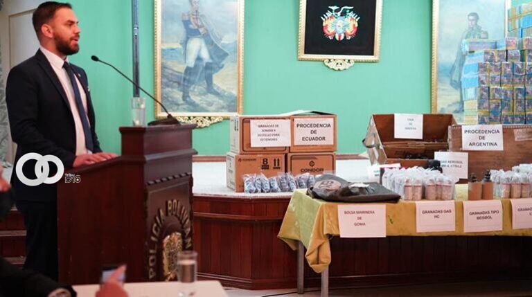 Ministerio de Gobierno presentó el equipo antidisturbios de Argentina y Ecuador