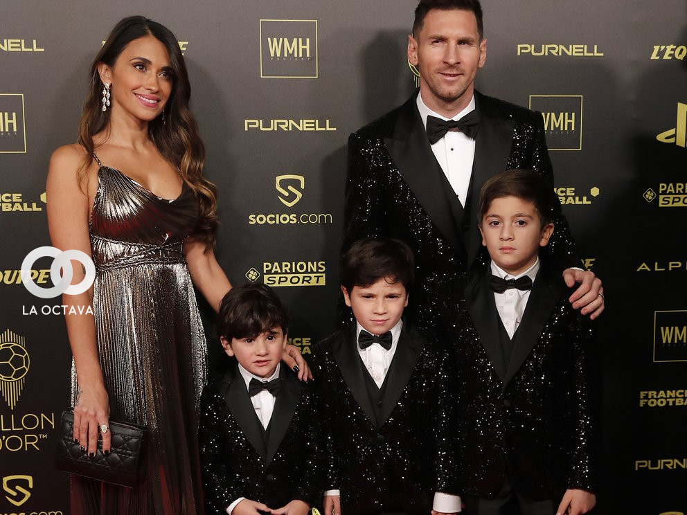 Familia de Messi en la gala del Balón de oro