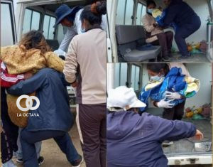 Durante el domingo 28 de noviembre, en el recorrido de la "marcha por la patria" una madre gestante dio a luz, aproximadamente a las 13:20 pm.
