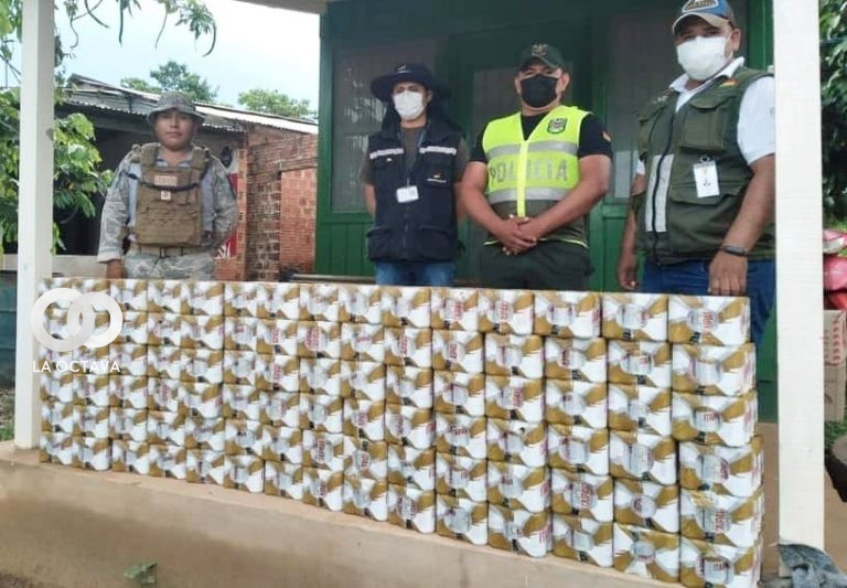 Aduana y Policía decomisan 1950 litros en productos líquidos en Pando