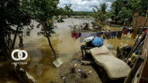 Inundacion en Itamaraju , en el sur del estado brasileño de Bahia