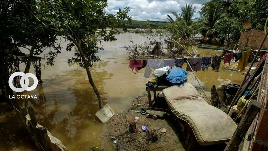 Inundacion en Itamaraju , en el sur del estado brasileño de Bahia