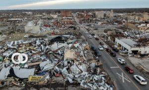 Daños causados en la ciudad de Mayfield (Kentucky)