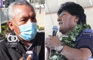 Andrés Huayta y Evo Morales