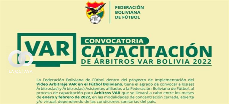 Parte de la convocatoria publicadda por la FBF