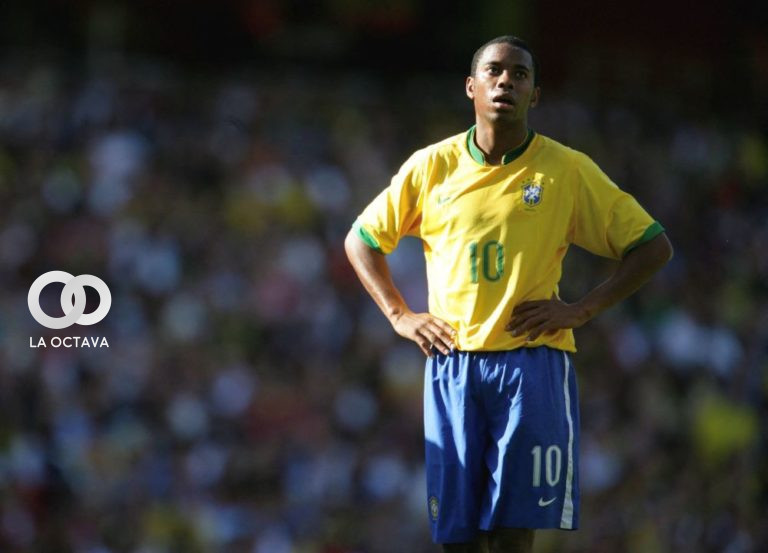 Robinho, durante un partido amistoso entre Brasil y Argentina, celebrado en Londres 2006