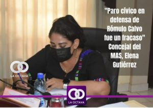 Elena Gutiérrez, Concejal por el MAS-IPSP, edición foto: Periodista La OctavaBo Sandy Copa