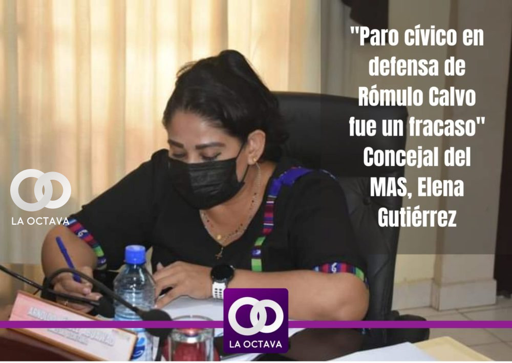 Elena Gutiérrez, Concejal por el MAS-IPSP, edición foto: Periodista La OctavaBo Sandy Copa