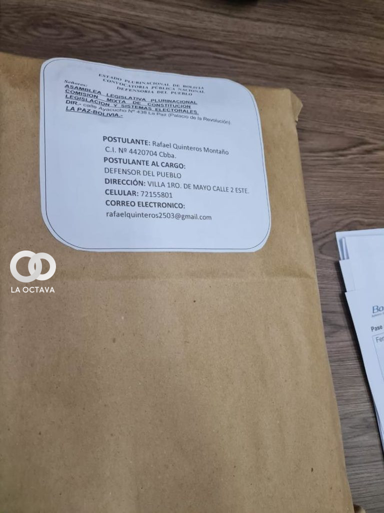 Rafael Quinteros, postulante a Defensor del Pueblo