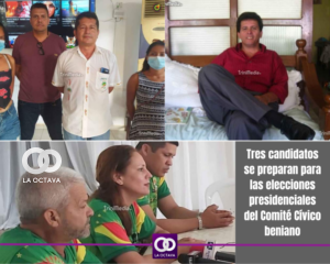 Candidatos se preparan para las elecciones presidenciales del Comité Cívico beniano. Fuente: Redes Sociales