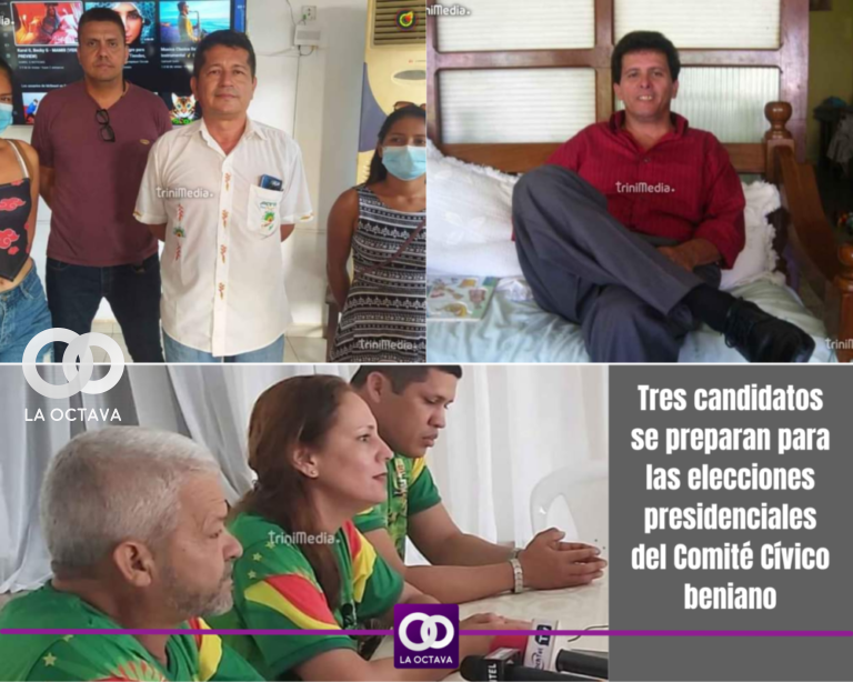 Candidatos se preparan para las elecciones presidenciales del Comité Cívico beniano. Fuente: Redes Sociales