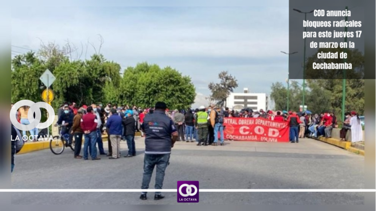 Cod anuncia bloqueos