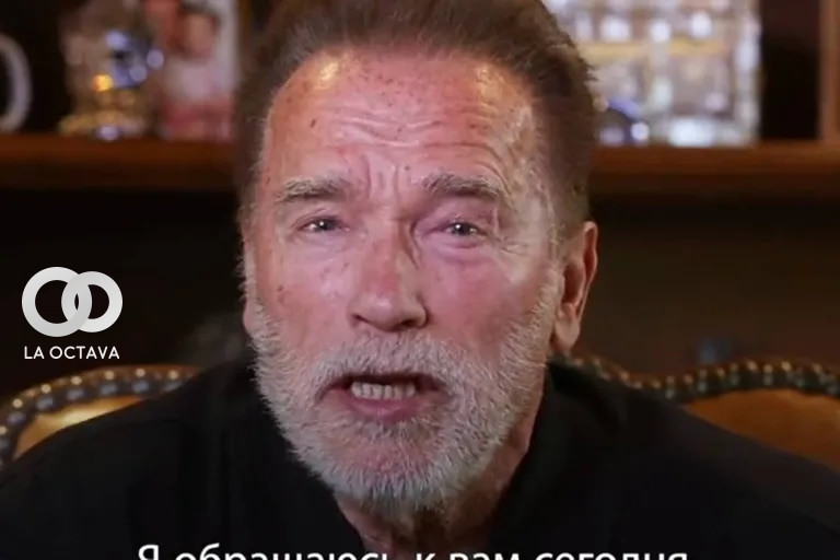Arnold Schwarzenegger y su mensaje para el pueblo ruso y sus soldados.