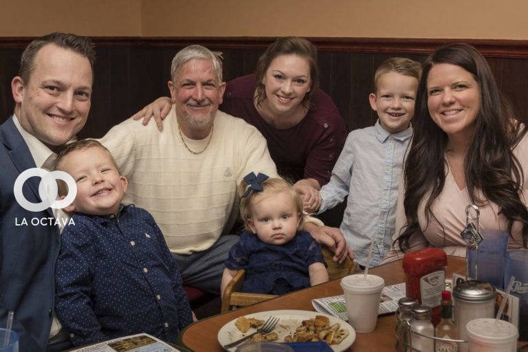David Bennett y su familia