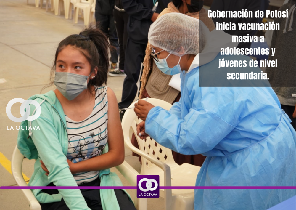 Gobernación de Potosí inicia vacunación masiva a adolescentes y jóvenes de nivel secundaria