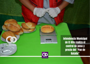 Intendencia Municipal de El Alto realiza el control de peso y precio del “Pan de Batalla” Fuente: Alcaldía de El Alto