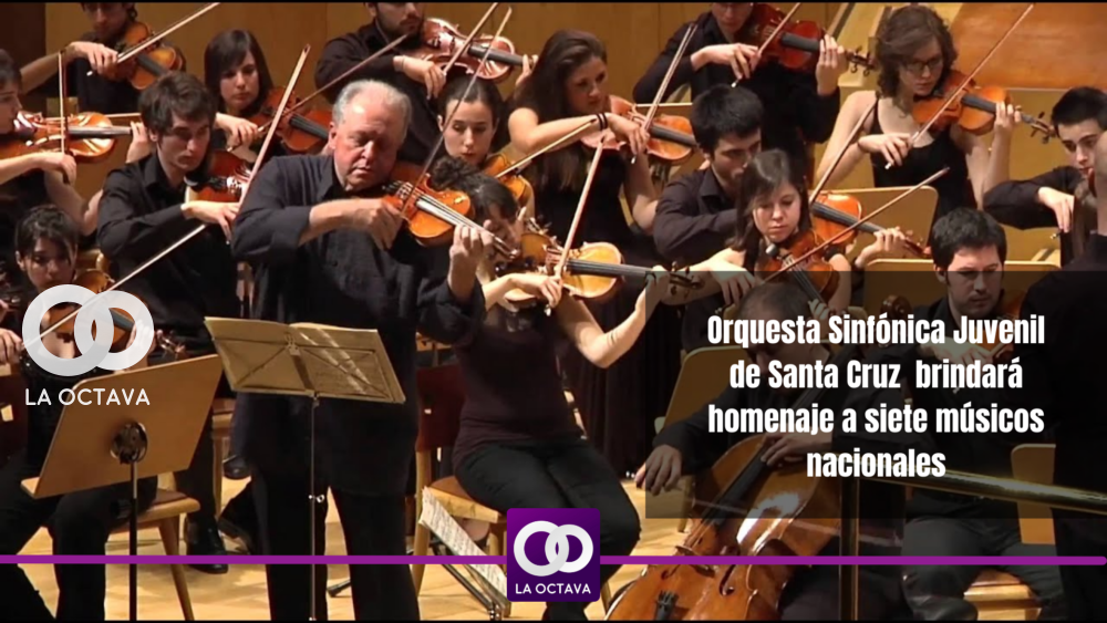 Orquesta Sinfónica Juvenil de Santa Cruz brindará homenaje a siete músicos nacionales