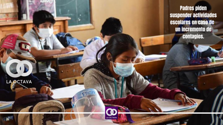 Padres piden suspender actividades escolares en caso de un incremento de contagios.