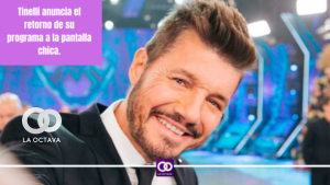 Tinelli anuncia el retorno de su programa a la pantalla chica.