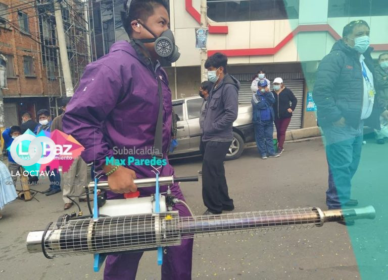 Desinfección del área