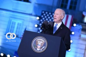 Joe Biden durante su discurso en Varsovia
