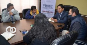 Viceministro Jorge Silva y Dirigentes Escolares