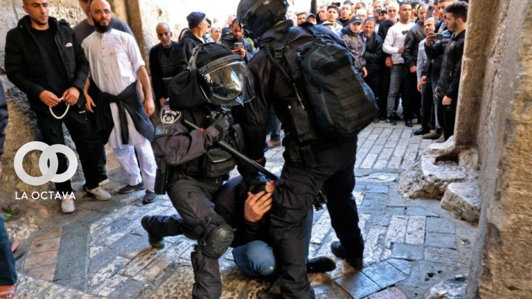 Enfrentamiento entre israelíes y palestinos