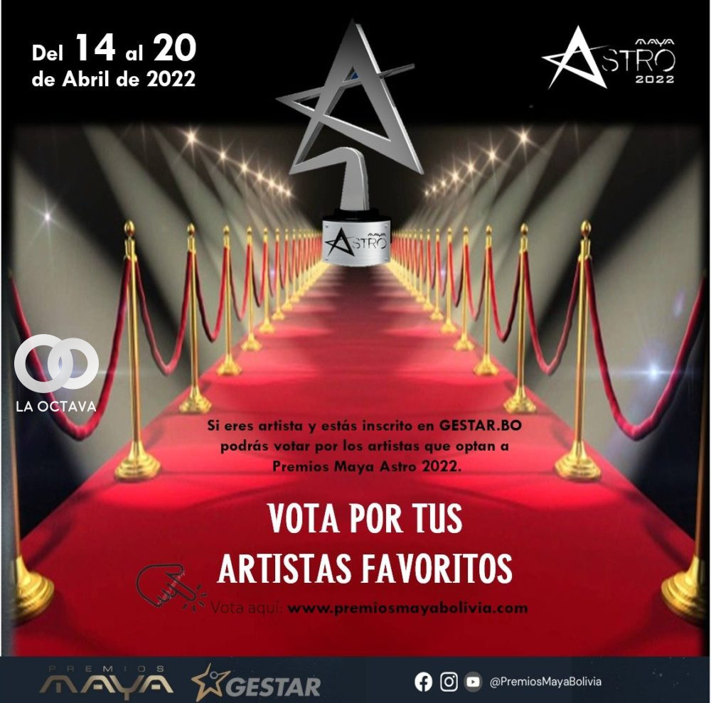 Afiche de votación por los premios maya
