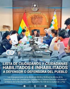 Postulantes a Defensor del Pueblo