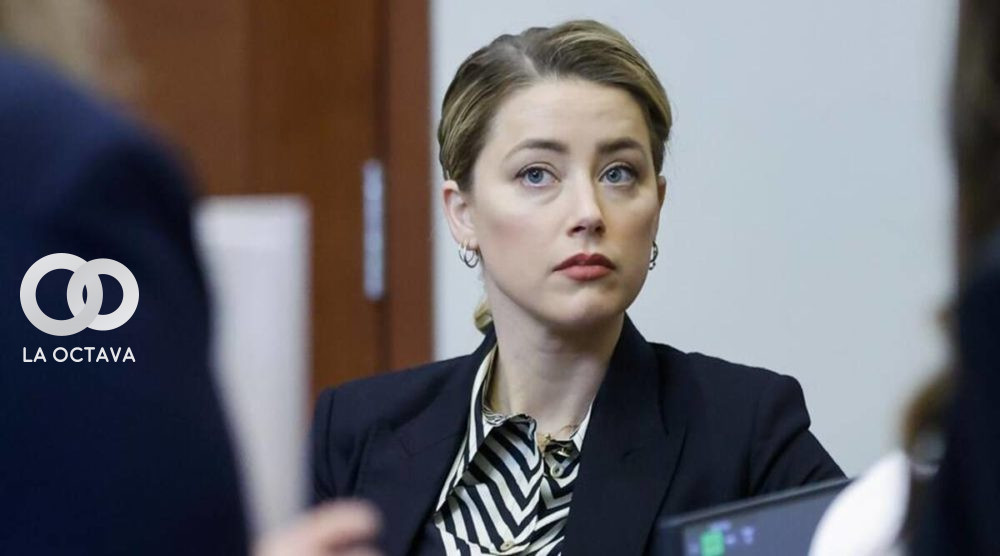 La actriz Amber Heard en la Corte de Circuito del Condado de Fairfax en Fairfax, Virginia