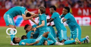Real Madrid en su partido contra el Sevilla