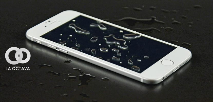 Iphone mojado. 