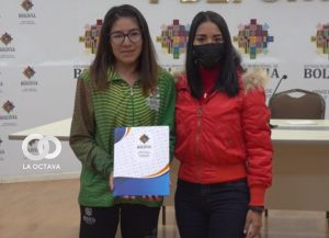 Cielo Veizaga, Viceministra de Deportes y Ángela Castro, Atleta boliviana