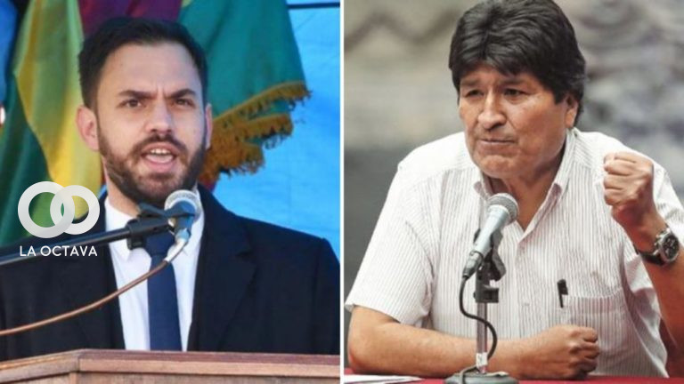 Eduardo del Castillo, Ministro de Gobierno y Evo Morales Ayma, expresidente de Bolivia