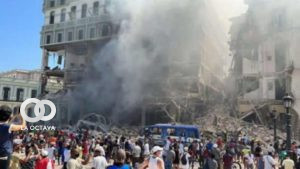 Explosión del hotel en La Habana