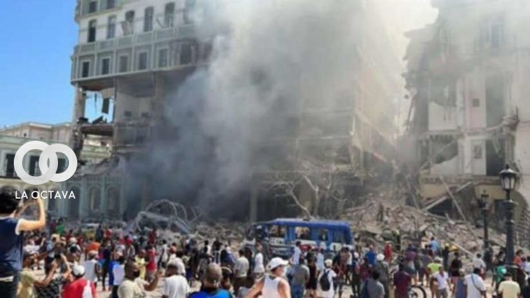 Explosión del hotel en La Habana