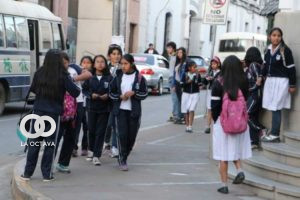 Estudiantes escolares en el departamento de Chuquisaca