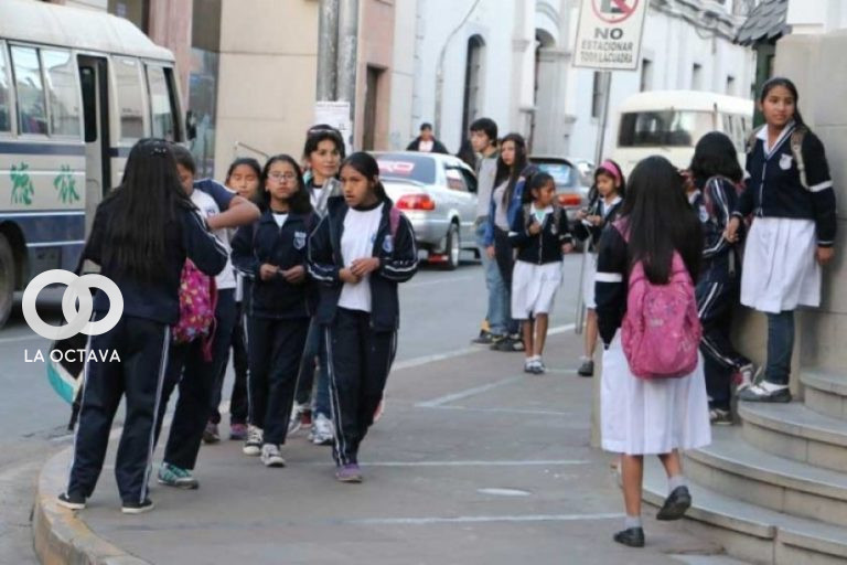 Estudiantes escolares en el departamento de Chuquisaca