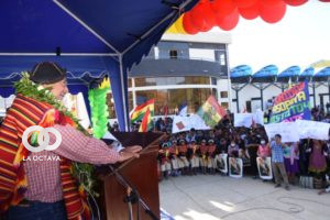 Luis Arce Catacora, Presidente de Bolivia, entrega obras a Chuquisaca