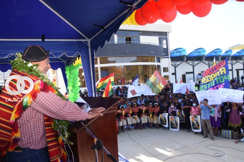 Luis Arce Catacora, Presidente de Bolivia, entrega obras a Chuquisaca