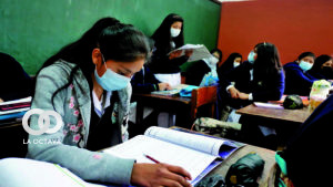Retorno de estudiantes a clases presenciales Foto: Página Siete