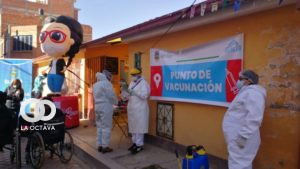 Uno de los puntos de vacunación en la ciudad de El Alto